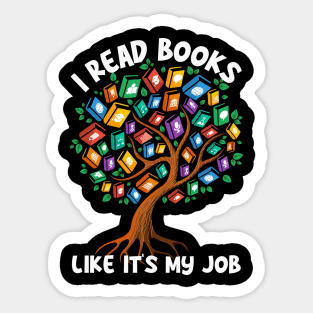 Funny Book Lover Gift for Retired English Teacher Sticker